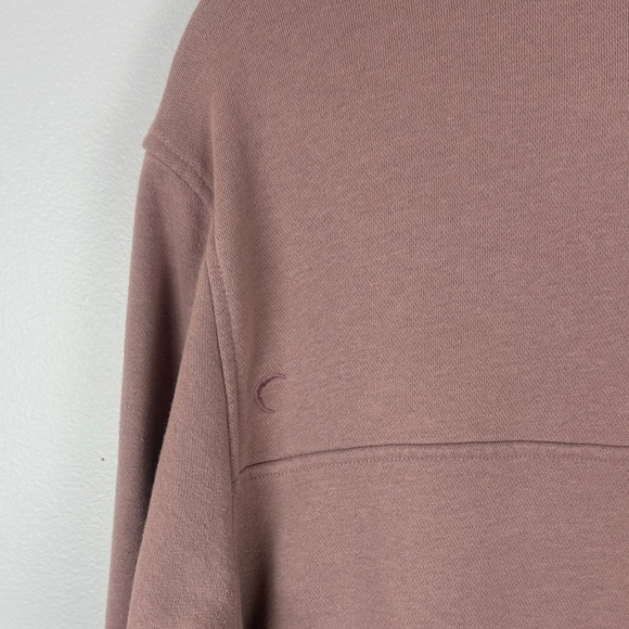 ZYIA Cotton Blend Dusty Rose Quarter-Zip Pullover Size Large - Picture 8 of 9